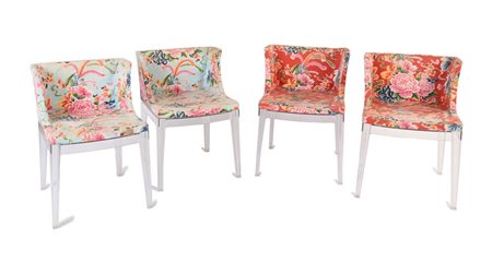 Philippe Starck Parigi 1949 Set di 4 sedie Mademoiselle produzione Kartell...