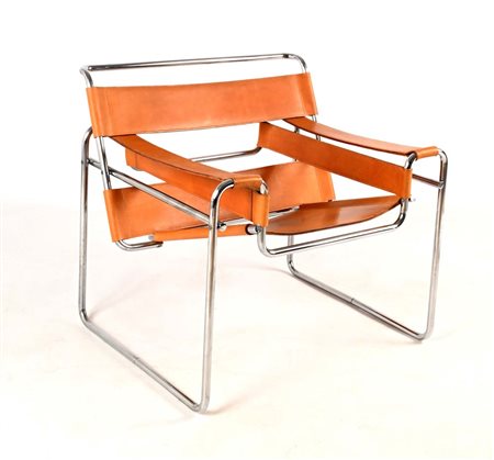 Marcel Breuer Pecs 1902-New York 1981 Poltrona mod. "Wassily" o "B3"...