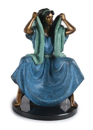 Victor Gutierrez 1950 Senza titolo 1988 Scultura in bronzo su base in marmo...