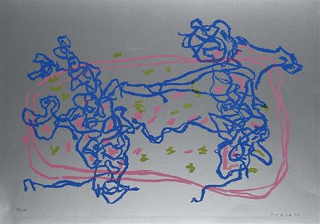 Giulio Turcato Mantova 1912-Roma 1995 Senza titolo Serigrafia cm 48x68 Firma...