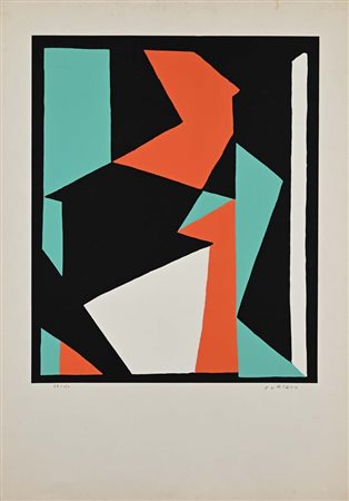 Giulio Turcato Mantova 1912-Roma 1995 Senza titolo Litografia cm 69x49 Firma...