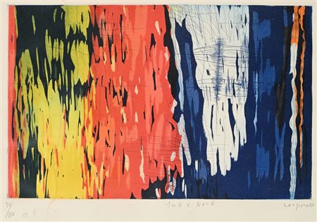 Antonio Corpora Tunisi 1909-Roma 2004 Sud e Nord 1986 Acquatinta cm 50x70...