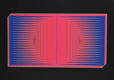 ALBERTO BIASI Padova 1937 Senza titolo 1972 Serigrafia cm 50x70 Firma, data e...