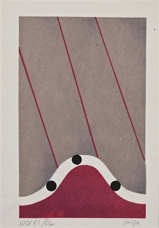 Carlo Scarpa Venezia 1906-Sendai 1978 Senza titolo Serigrafia cm 22,5x16...