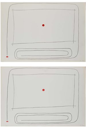 Achille Pace Termoli 1923-0 Lotto di due serigrafie Entrambe misurano cm...