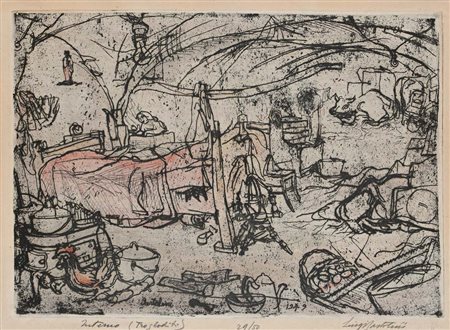 Luigi Bartolini Cupramontana 1892-Roma 1963 Interno (trogloditi) 1949...