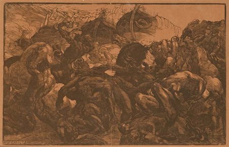 Adolfo De Carolis Montefiore Dell'Aso 1874-Roma 1928 L'Urlo di Achille...