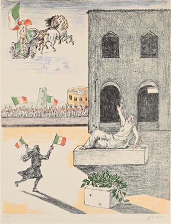 Giorgio De Chirico Volo 1888-Roma 1978 L'Italia del centenario 1971...