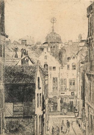 James Ensor Ostenda 1860-Ostenda 1949 Rue du Bon Secours (Bruxelles) 1888...