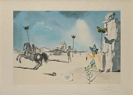 Salvador Dalì Figueres 1904-Figueres 1989 Papillon Acquaforte/acquatinta cm...