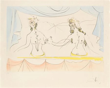 Salvador Dalì Figueres 1904-Figueres 1989 Attrici sul palco...