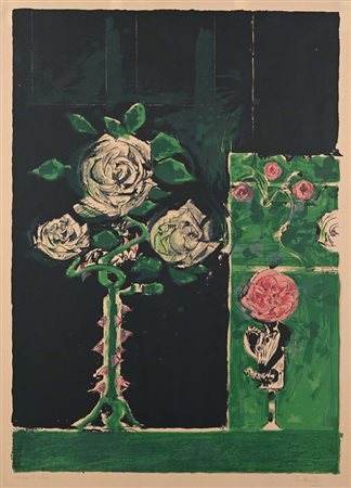 Graham Sutherland Londra 1903-Kent 1980 Rose Litografia cm 74x52 - in cornice...