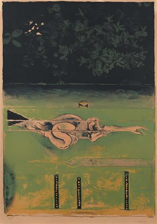 Graham Sutherland Londra 1903-Kent 1980 Nuotatore Litografia cm 73x50 - in...