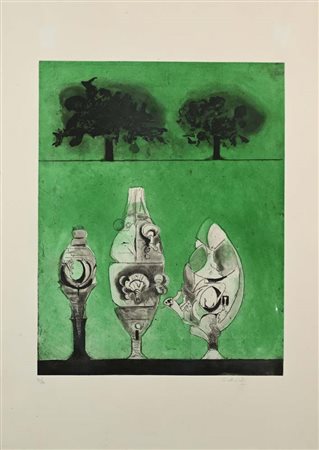 Graham Sutherland Londra 1903-Kent 1980 Three standing forms 1978...