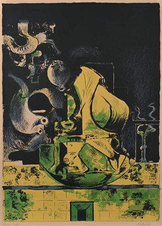 Graham Sutherland Londra 1903-Kent 1980 Composizione Litografia cm 72x52 - in...