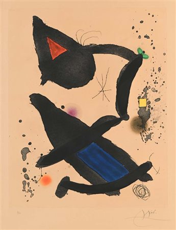 Joan Mirò Barcellona 1893-Palma di Maiorca 1983 Le Roi David 1973-74...