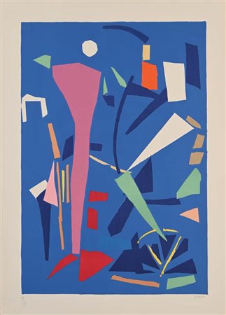 André Lanskoy Mosca 1903-Parigi 1976 Senza titolo Litografia cm 70x50 Firma e...