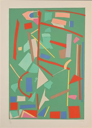 André Lanskoy Mosca 1903-Parigi 1976 Senza titolo Litografia cm 70x50 Firma e...