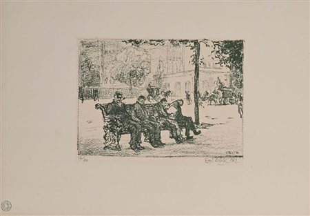 Emil Orlik Praga 1870-Berlino 1932 Senza titolo 1912 Litografia cm 21x29,5...