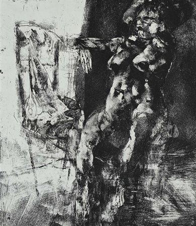 Renzo Vespignani Roma 1924-Roma 2001 Interno con nudo di donna 1963 Incisione...