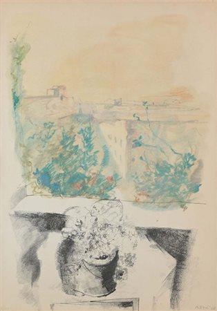 Ugo Attardi Genova 1923-Roma 2006 Davanzale 1968 Litografia cm 68x48 - in...