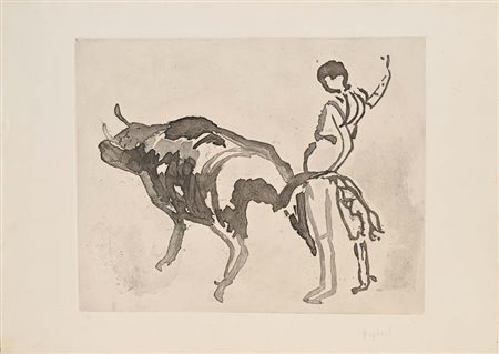 Antonietta Raphael Mafai Kaunas 1895-Roma 1975 Corrida Acquaforte/Acquatinta...