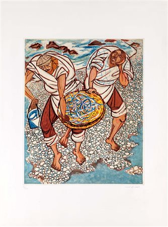 Giuseppe Migneco Messina 1903-Milano 1997 I due pescatori...