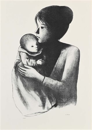 Xavier Bueno Vera de Bidasoa 1915-Fiesole 1979 Materintà bianco e nero...