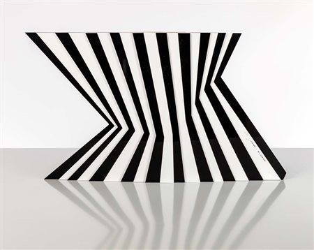 Giò Schiano Napoli 1976 OP3 Scultura in metacrilato bianco e nero cm h32x46x6...