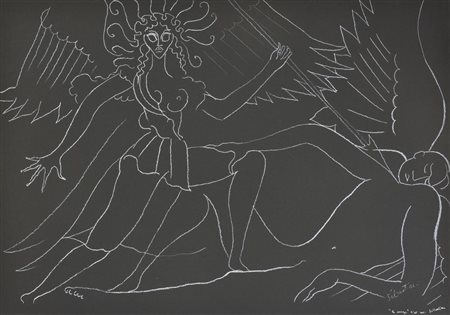 Sebastian LE SONGE serigrafia su carta, cm 35x50; es. 6/85 firma e titolo