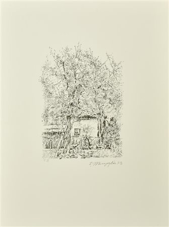 Francesco Monzeglio PRIMAVERA litografia su carta, cm 50x35, es p.a. firma e...