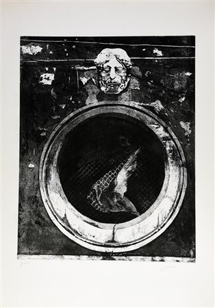 Ignoto SENZA TITOLO acquaforte, cm 49,5x39 su foglio cm 70x50; es p.a. firma,...