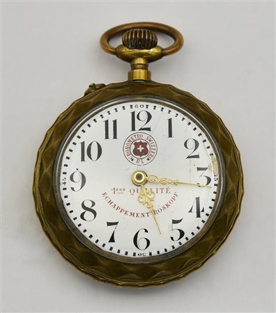 Orologio da tasca,Svizzera, primi 900, acciaio CASSA: in acciaio con doppio...