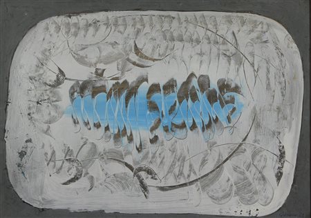Giordano Edoardo Senza titolo, 1963 tecnica mista su carta, cm. 50,5x71,5...