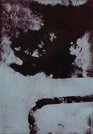 Baratella Paolo Senza titolo, 1961 tecnica mista su carta, cm. 50x35 firmata...