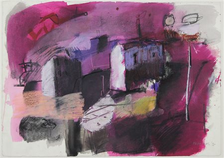 Mehrkens Klaus Karl Senza titolo, 1998 tecnica mista su carta, cm. 50,5x71,5...