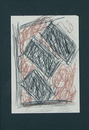 Kounellis Jannis Senza titolo, 1999 pastelli su carta, cm. 20x14 firmato e...