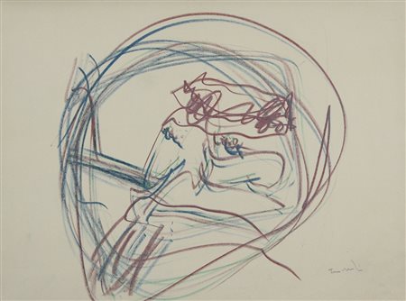 Tancredi Senza titolo pastello su carta, cm. 60x80 firmato in basso a destra,...
