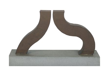 Ciussi Carlo Senza titolo scultura in ferro con base in pietra serena, cm....