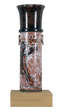Matta Sebastian Vaso in ceramica vaso in ceramica montato su base di legno...