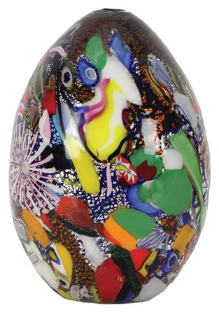 AVEM - Radi Giulio Vaso ovale vaso in vetro della serie "Smalti e Ossidi...