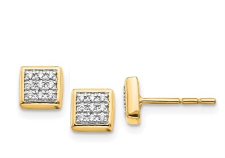 ORECCHINI IN ORO 0,90 GR CON DIAMANTI CLER42586-010 LAB