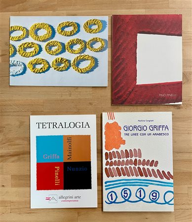 GIORGIO GRIFFA E PINO PINELLI - Lotto unico di 4 cataloghi