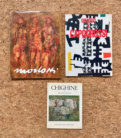 ENNIO MORLOTTI, ALFREDO CHIGHINE E GIUSEPPE CAPOGROSSI - Lotto unico di 3 cataloghi