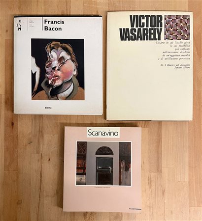 GRANDI MAESTRI DEL XX SECOLO (SCANAVINO, VASARELY E BACON) - Lotto unico di 3 cataloghi