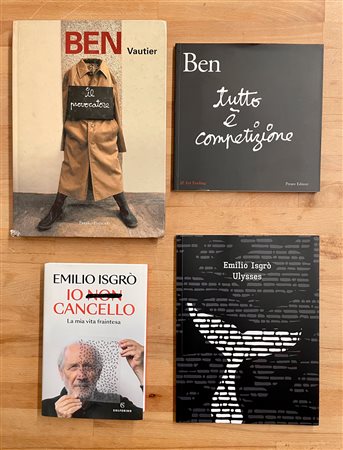 EMILIO ISGRÒ E BEN VAUTIER - Lotto unico di 4 cataloghi