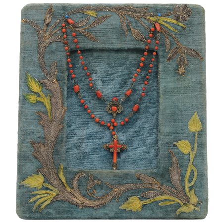 Rosario in corallo Sicilia. Secolo XX.