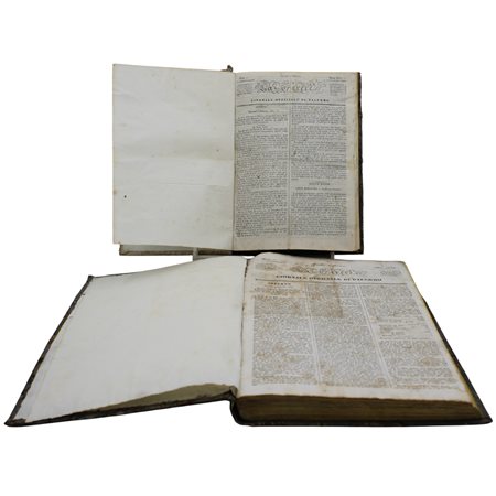 Giornale di Sicilia Due volumi contenenti numeri dal 1837 al 1939.