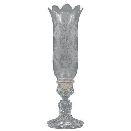 Candeliere Baccarat Cristallo con boccia incisa a motivi ornamentali. Secolo...