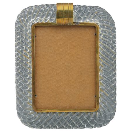 Porta fotografie Murano Vetro e rame. Bollato A. T e c. Murano. Cm 34x28
